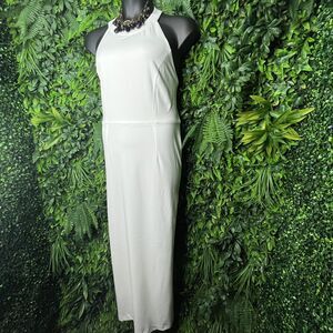 Addison Evening Dress Women 16 White Long Formal High Neck‎ Backless NWT  0335